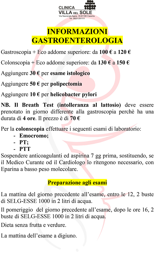 INFORMAZIONE SUI RICOVERI